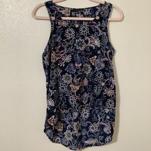 Ro & De Nordstrom Boho Hippie Paisley Asymmetrical Hem Blouse Size Small